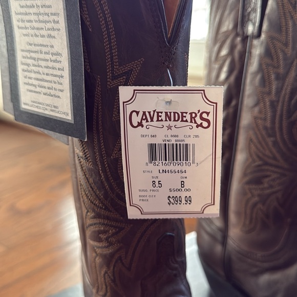 Lucchese chocolate brown cowboy boots - 8.5 B - Picture 3 of 4